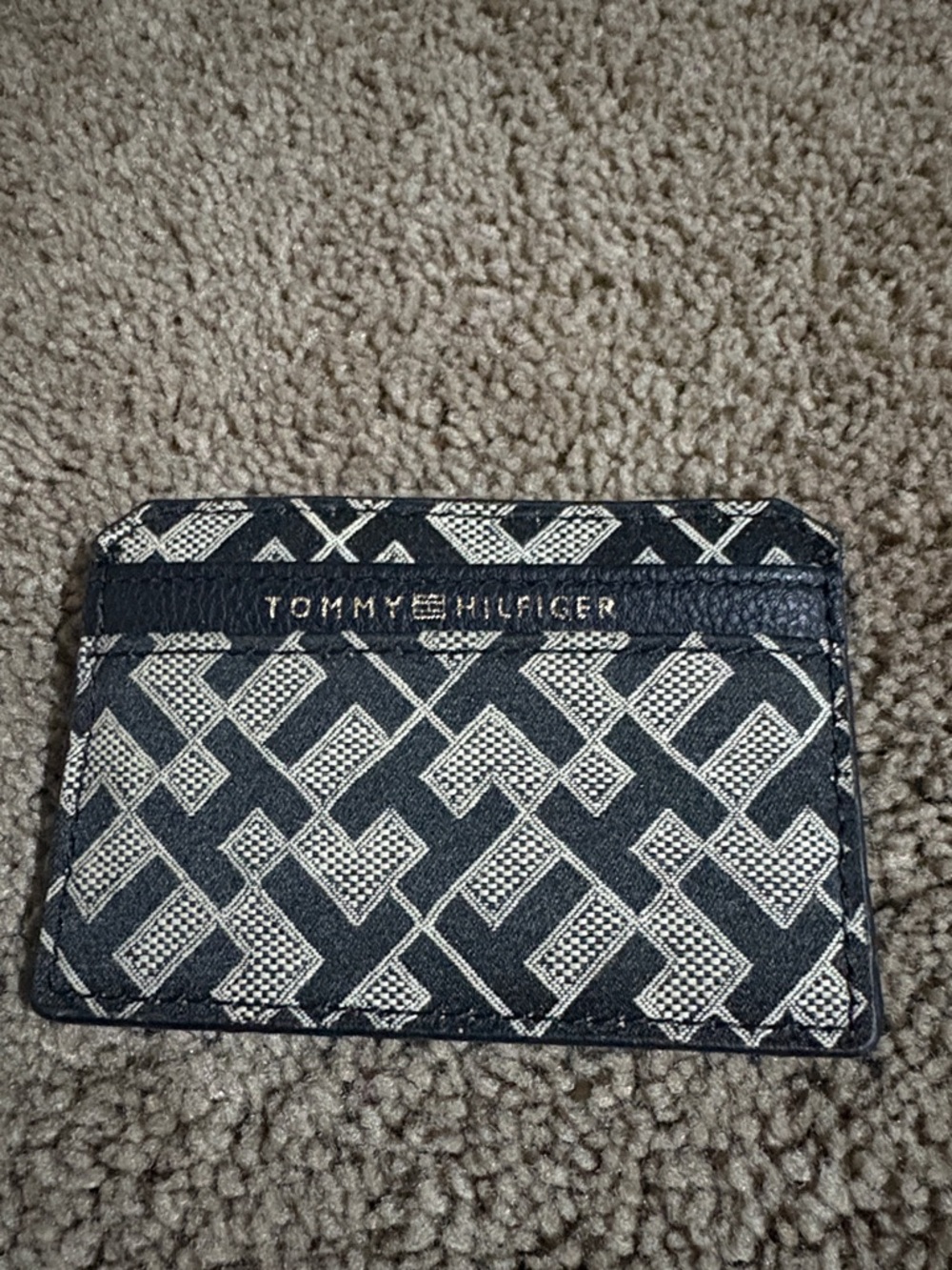 Tommy Hilfiger Navy & White Patterned Card Sleeve